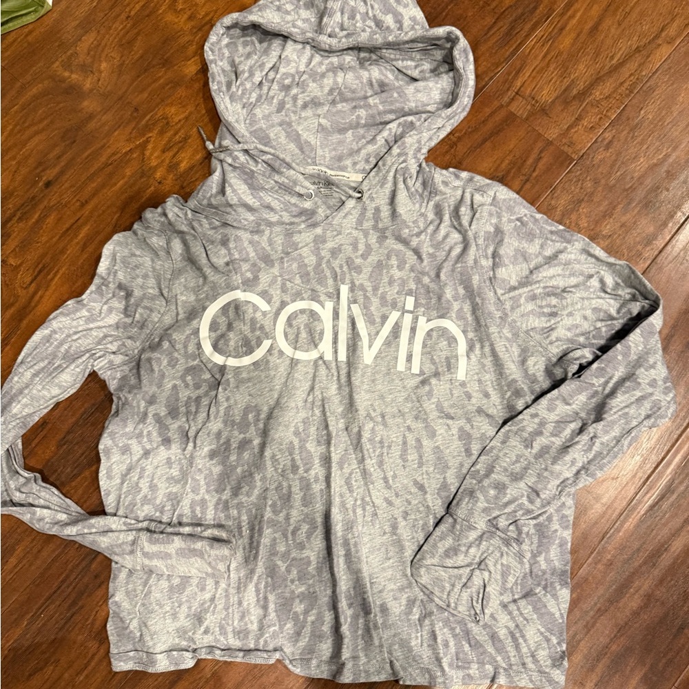 Calvin Klein Gray Patterned Hoodie